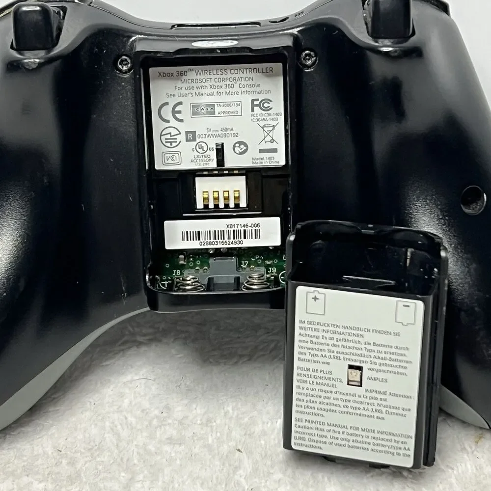Official OEM Microsoft Xbox 360 Wireless Controller Black Grey